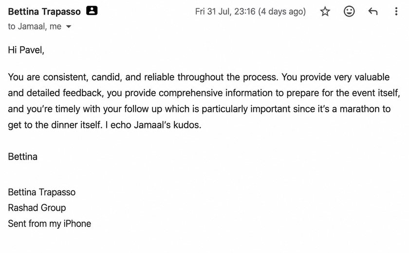 Email from Bettina Trapasso about Synexis Premium